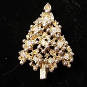 Vintage Christmas Tree Brooch